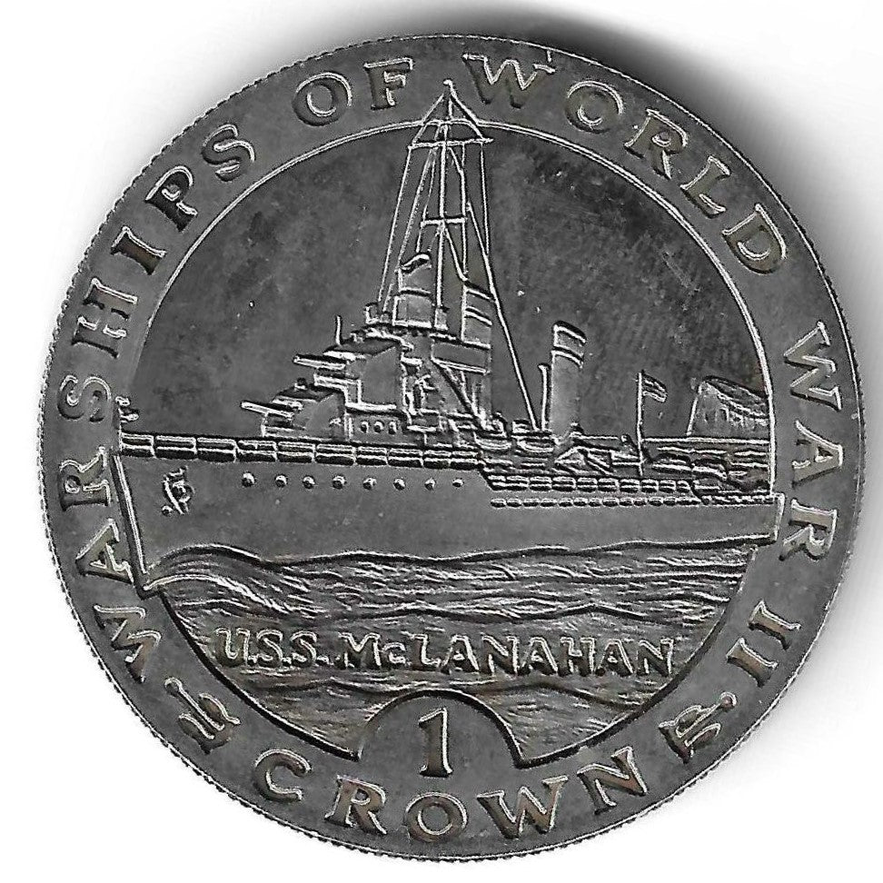Gibraltar - 1 Crown 1993 (Km# 114) U.S.S. Maclanahan