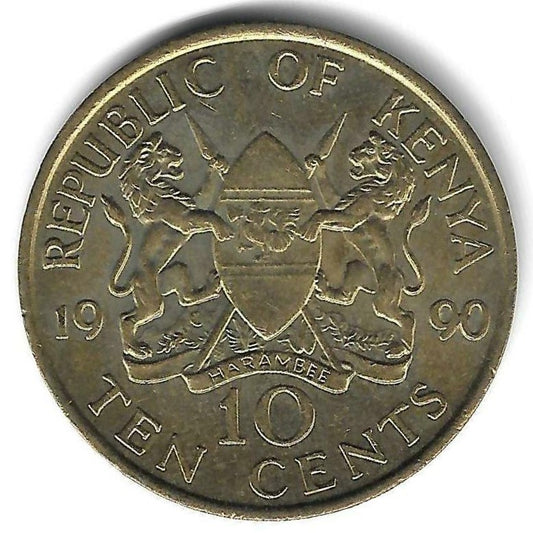Quenia - 10 Centimos 1990 (Km# 18)