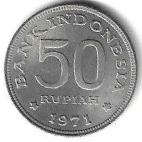 Indonesia - 50 Rupias 1971 (Km# 35)