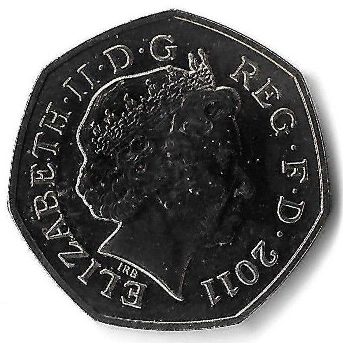 Inglaterra - 50 Pence 2011 (Km# 1168) Canoagem