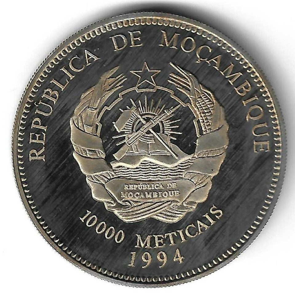 Moçambique - 10000 Meticais 1994 (Km# Pn2) Campeonato Mundial Futebol