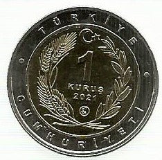 Turquia - 1 Kurus 2021 (Km# ..) Tarsus