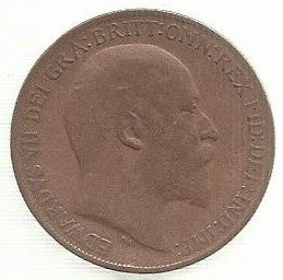 Inglaterra - 1 Penny 1908 (Km# 794)