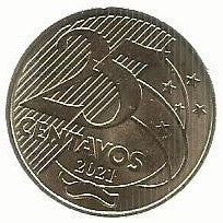 Brasil - 25 Centavos 2021 (Km# 650)