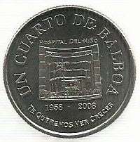 Panamá - 1/4 Balboa 2008 (Km# 138) Hospital Pediátrico