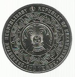 Cazaquistao - 100 Tenge 2021 (Km# ..) 30º Aniv. Fecho Semipalatinsk