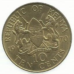 Quenia - 10 Centimos 1970 (Km# 11)
