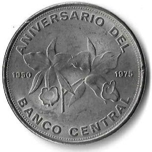 Costa Rica - 20 Colones 1975 (Km# 205) Anivº Banco Central