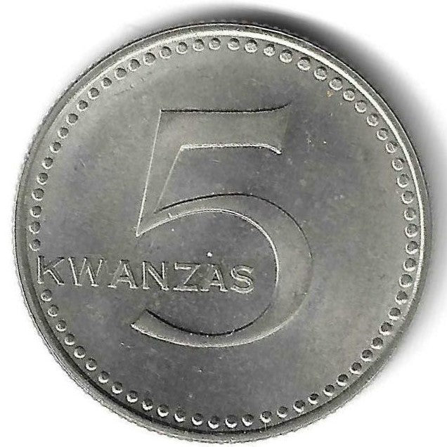 Angola - 5 Kwanzas 1977 (Km# 85)