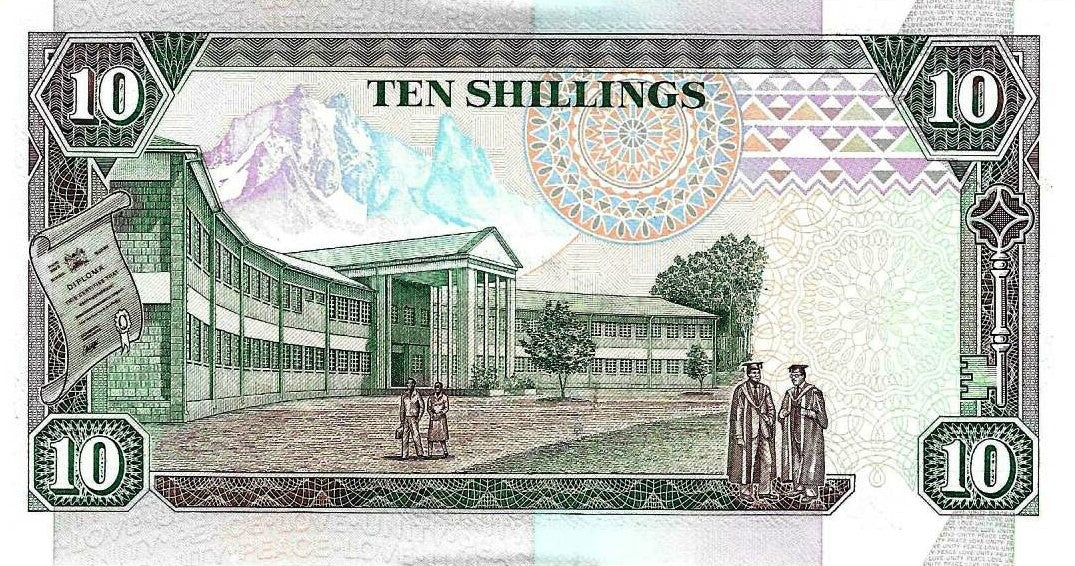 Quenia - 10 Shillings 1989 (# 24a)