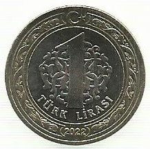 Turquia - 1 Lira 2022 (Km# ..) 100º Anivº Grande Ofensiva