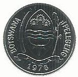 Botswana - 1 Thebe 1976 (Km# 3)