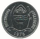 Botswana - 1 Thebe 1976 (Km# 3)