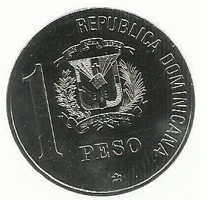 Rep. Dominicana - 1 Peso 1988 (Km# 66) Evangelização