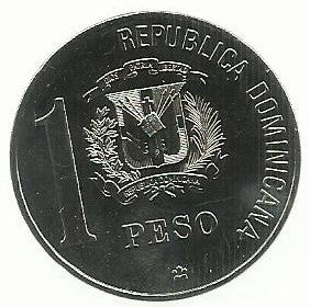 Rep. Dominicana - 1 Peso 1988 (Km# 66) Evangelização