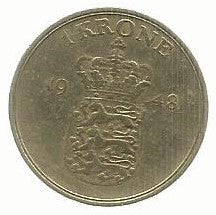 Dinamarca - 1 Krone 1948 (Km# 837.1)