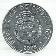 Costa Rica - 5 Colones 2008 (Km# 227b)