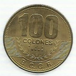 Costa Rica - 100 Colones 2007 (Km# 240a)