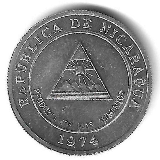 Nicaragua - 5 Centavos 1974 (Km# 27) Fao