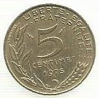 França - 5 Centimos 1975 (Km# 933)
