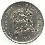 Africa-Sul - 5 Centimos 1971 (Km# 84)
