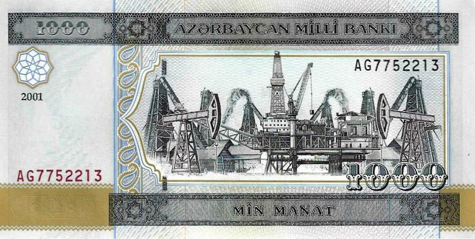 Azerbaijão - 1000 Manat 2001 (# 23)