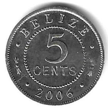 Belize - 5 Centimos 2006 (Km# 34a)