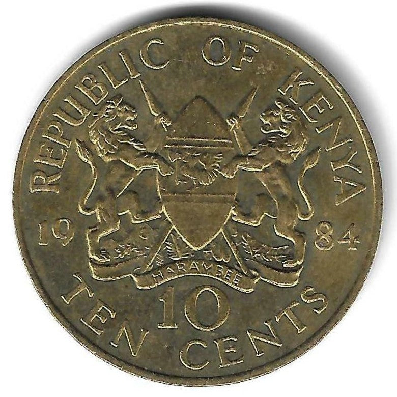 Quenia - 10 Centimos 1984 (Km# 18)