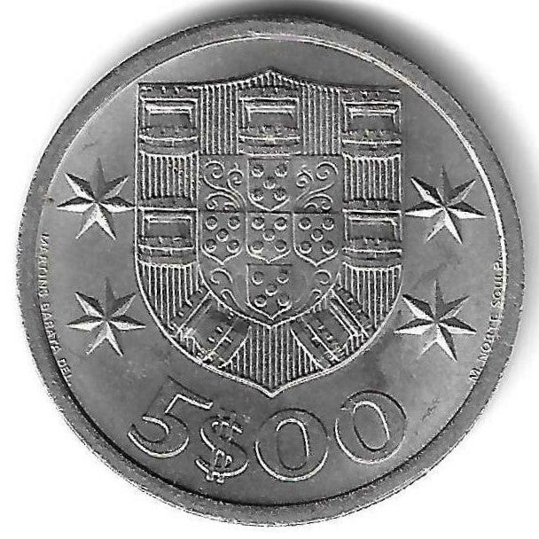 Portugal - 5$00 1969 (Km# 591)