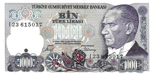 Turquia - 1000 Liras (L1970) (# 196)