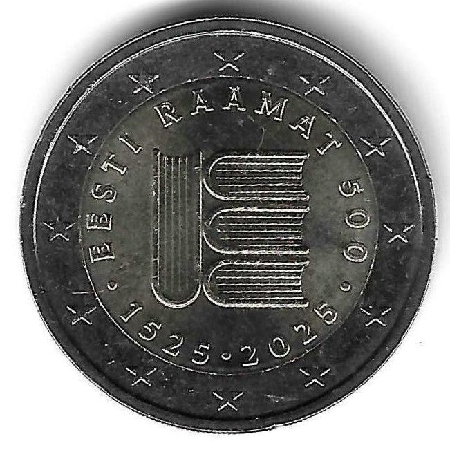 Estonia - 2 Euro 2025 (Km# ..) Linguagem escrita
