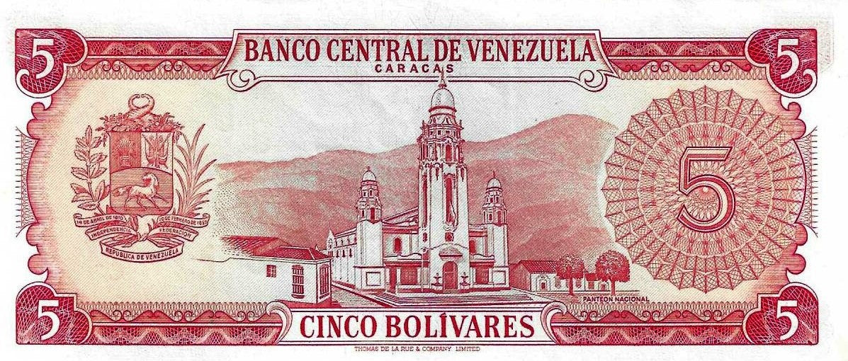 Venezuela - 5 Bolivares 1974 (# 50h)