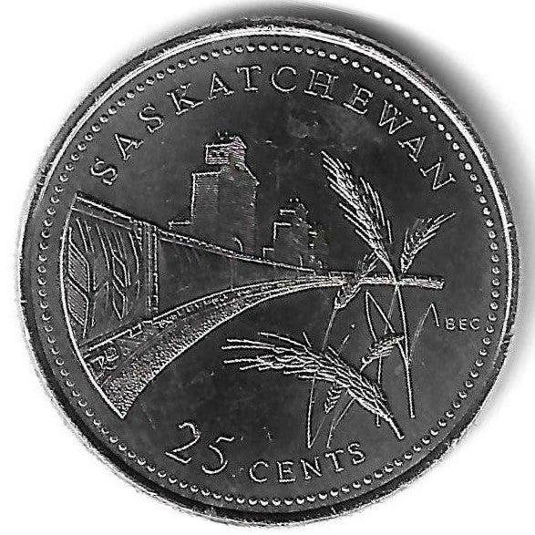 Canada - 25 Centimos 1992 (Km# 233) Saskatchewan