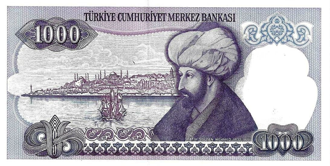 Turquia - 1000 Liras (L1970) (# 196)