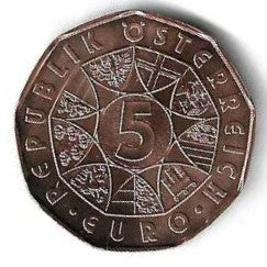 Austria - 5 Euro 2025 (Km# 3387) Grete Wiesenthal
