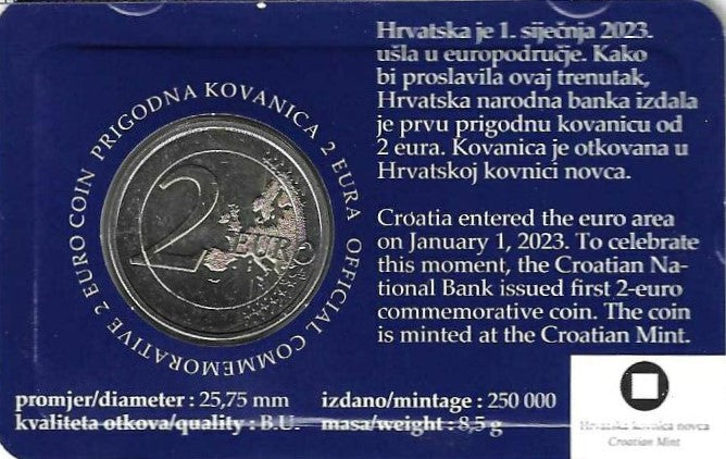 Croacia - 2 Euro 2023 (Km# ..) Membro Zona Euro