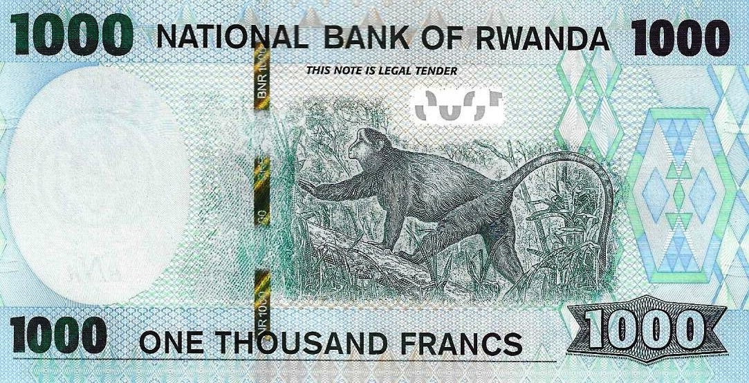Ruanda - 1000 Francos 2019 (# 39b)