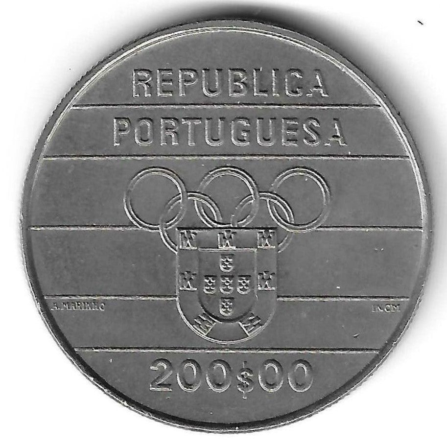 Portugal - 200$00 1992 (Km# 662) XXV J. Olímpicos
