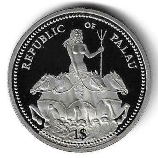 Palau - 1 Dolar 1995 (Km# 14) 50º Anivº ONU