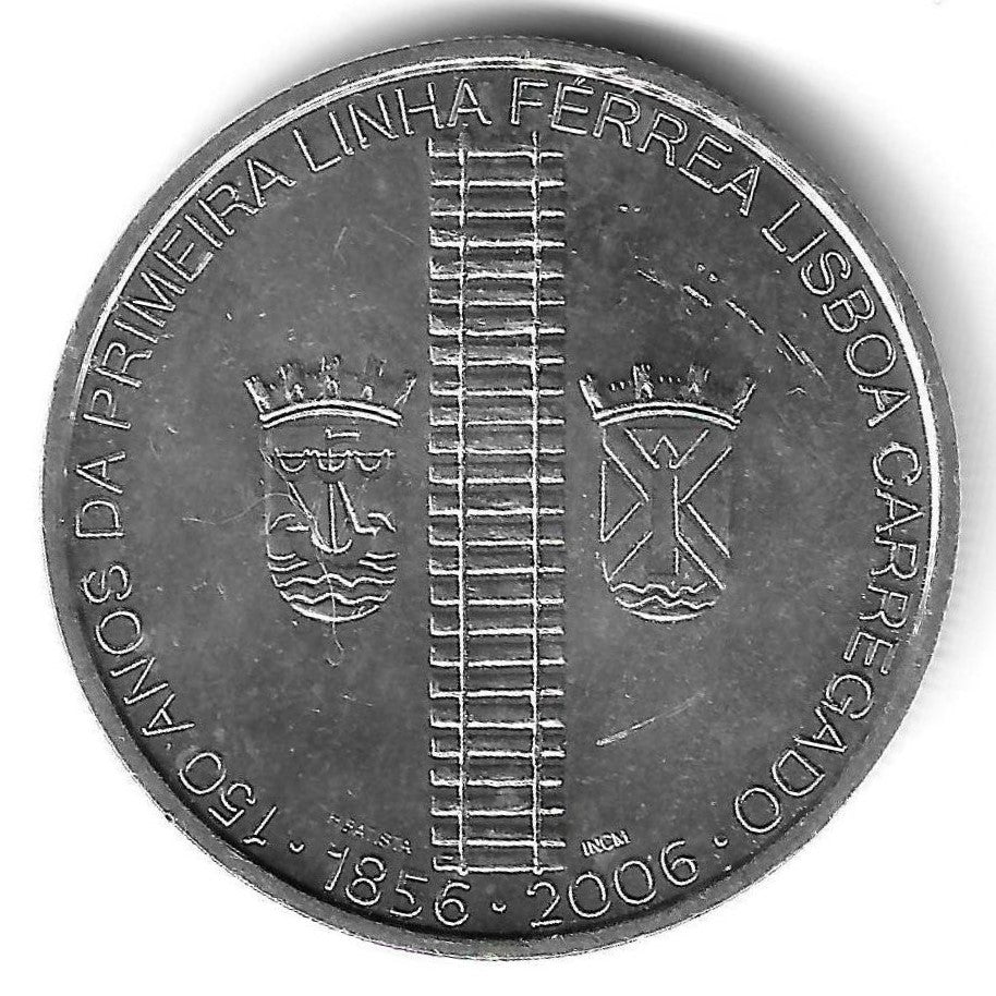 Portugal - 8 Euro 2006 (Km# 778a) 150º Anivº Caminho Ferro