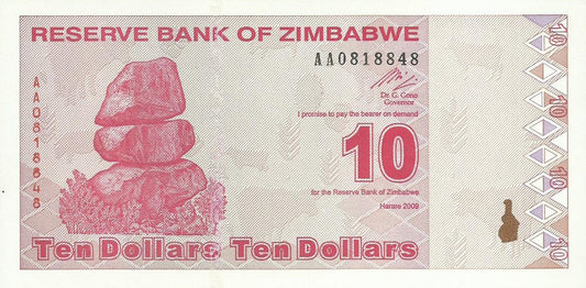 Zimbabwé - 10 Dolares 2009 (# 94)