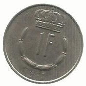 Luxemburgo - 1 Franco 1981 (Km# 55)