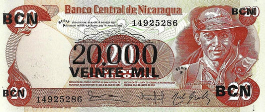 Nicaragua - 20000 Cordobas 1987 (# 147)