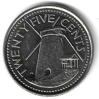Barbados - 25 Centimos 2008 (Km# 13a)