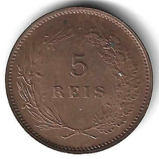 Portugal - 5 Reis 1910 (Km# 555)
