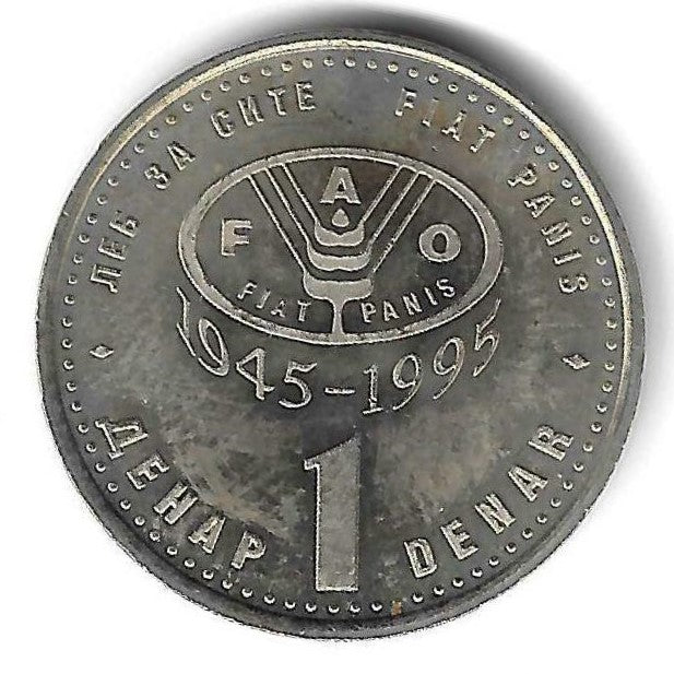 Macedonia - 1 Denar 1995 (Km# 5)