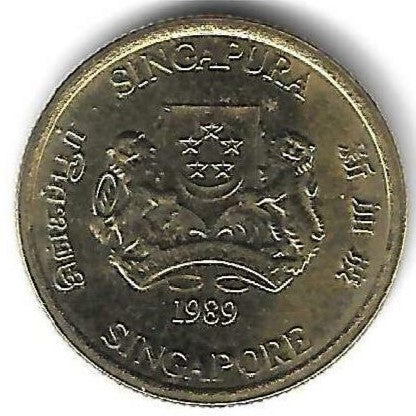 Singapura - 5 Centimos 1989 (Km# 50)