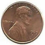 USA - 1 Cent 1969 (Km# 201)
