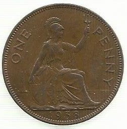 Inglaterra - 1 Penny 1938 (Km# 845)
