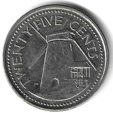 Barbados - 25 Centimos 2009 (Km# 13a)